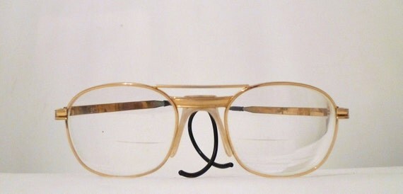 Titmus Golden Aviator Eyeglasses Frames / Hip Hop Metal