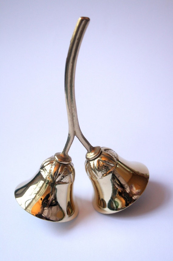 Vintage Strawberry Brass Dinner Bell