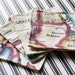 Reversible Fabric Coasters Set of 4 in 'Map of the World' Atlas Fabric