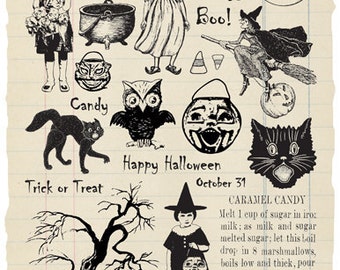 Halloween Party Rubber Stamp Collection