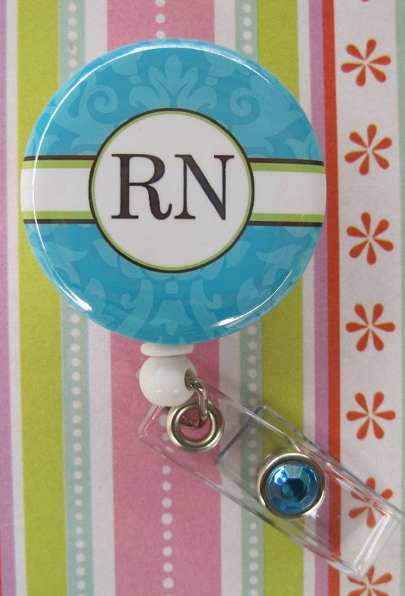 Items similar to Registered Nurse RN Badge Holder ID reel on Etsy