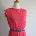 Vintage 80s Dress - Rose Pink Ruffled Sleeveless Pinafore Dress M L
