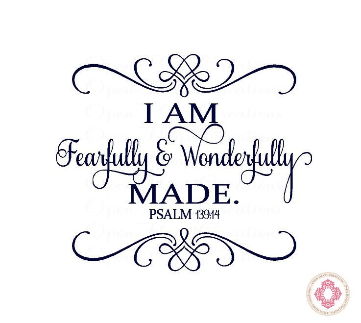baby nursery wall decal i am fearfully and wonderfully made baby nursery wall decal i am fearfully and wonderfully made