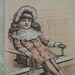 Little Shopping Girl w/ her Purse and Fashion Boots & Hat - Victorian Card Scrap - 1800's
