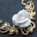 Vintage 80's Avon // Porcelain Rose Necklace