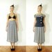 r e s e r v e d for juliaannata Vintage skirt and jacket / sailor stripes navy and white / size XS