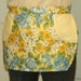 Clothespin Apron, Practical Pocket Apron. Yellow, Blue and White Floral