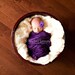 Newborn Wrap: Newborn Photo Prop, Stretch Wrap, Knit Wrap, Ruffle Wrap, Mini Blanket, Basket Stuffer, Basket Filler, Photography Prop Purple