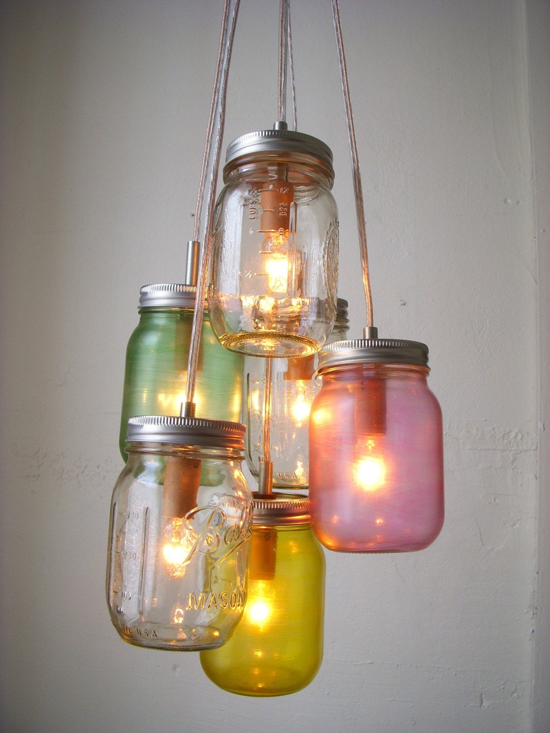 jar lights chandelier mason Mason Jar Chandelier Hanging Rustic Pendant Jar Mason