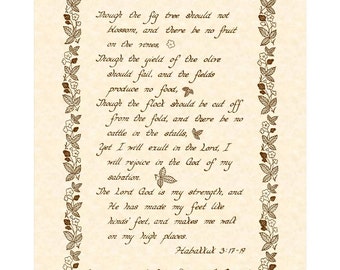 ISAIAH 40:28-31 8x10 Hand Written Calligraphy by VintageVerses