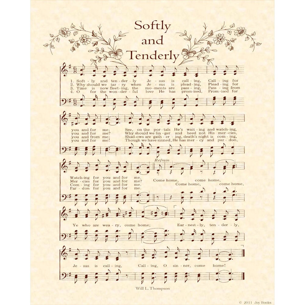 Softly tenderly hymn lyrics video youtube