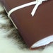 Goshawk - Leather Journal Sketchbook in Brown and White