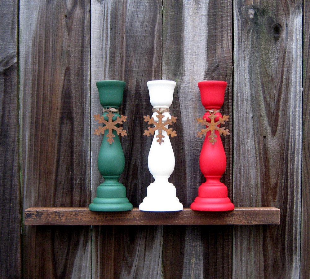 holiday taper holders candle stick set painted wood set of holiday taper holders candle stick set painted wood set of