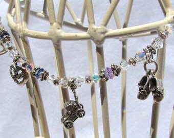 New Mom Sterling 4 Charm Bracelet