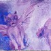 Watercolor Painting Original - Gargoyles of purple and pink on handmade paper