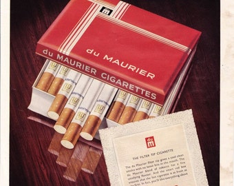 maurier cigarettes 1958 advert tobacciana mad vinta