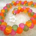 Necklace Multicolor Chunky Frosted Beads Retro Modern