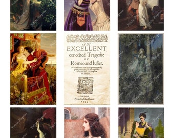 Romeo and Juliet Digital Download Collage Sheet 3.5 x 2.25