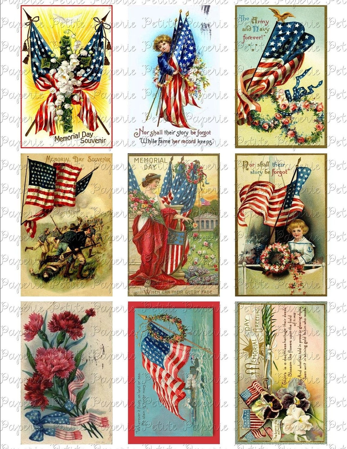vintage-memorial-day-postcards-digital-download-collage-sheet