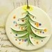 WHOVILLE Inspired CHRISTMAS TREE handmade ceramic medalion ornament original by Wisconsin artist