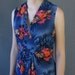 60s 70s Vintage Maxi Dress Floral Print Medium Diamond Style