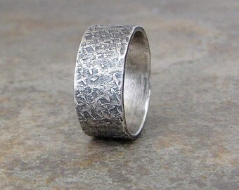 mens silver wedding band distressed wedding ring hammered silver band custom unique wedding rings engraved rustic - Wedding Rings Unique mens silver wedding band distressed wedding ring hammered silver band custom unique wedding rings engraved rustic - Wedding Rings Unique