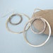 Hammered Hoop Earrings Silver Circle Earrings Double Hoop Earrings