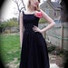 High End FANTASTIC Vintage 1950s Black Lace Party Designer Dress with Petticoat Sm -on sale-