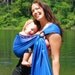 Extra-Short ONLY - Baby Carrier Ring Sling Water Mesh Sapphire Blue Baby Pools, Beach Vacation, Shower- Made To Order