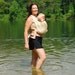 RESERVED - Baby Wrap Carrier Water Mesh Shimmery Gold for Pools, Beach Vacation, Shower - Many colors in Shop - Made to Order