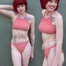 80s Gingham Red and White Bikini X-Small