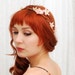 Pink flower crown, circlet, cherry blossom wreath, wedding head piece - Kaylee