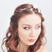 Ethereal bridal tiara, white hydrangea flower crown, hair circlet, wedding accessory - Evelyn
