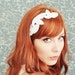 Bridal headband, wedding head piece, beaded crown, hair accessories