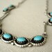 SALE Southwestern Sterling and Turquoise Necklace