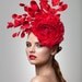 Red Fascinator,Cocktail Hat ,Derby Hat, Melbourne cup fascinator, Buy Fascinators