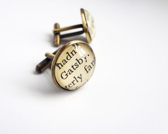 Great Gatsby Cufflinks, Graduation Literature Gift
