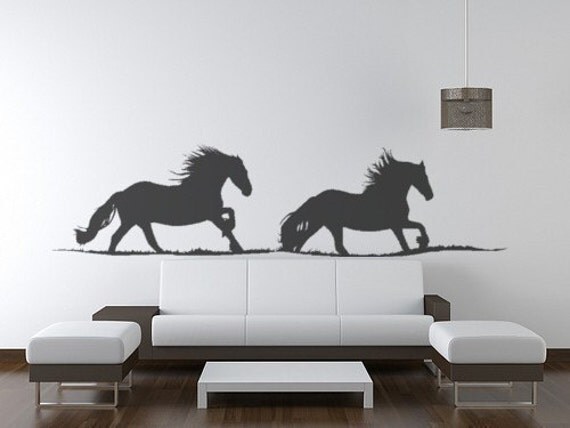 Horse decal-Horse sticker-Friesian horse decal-Western wall