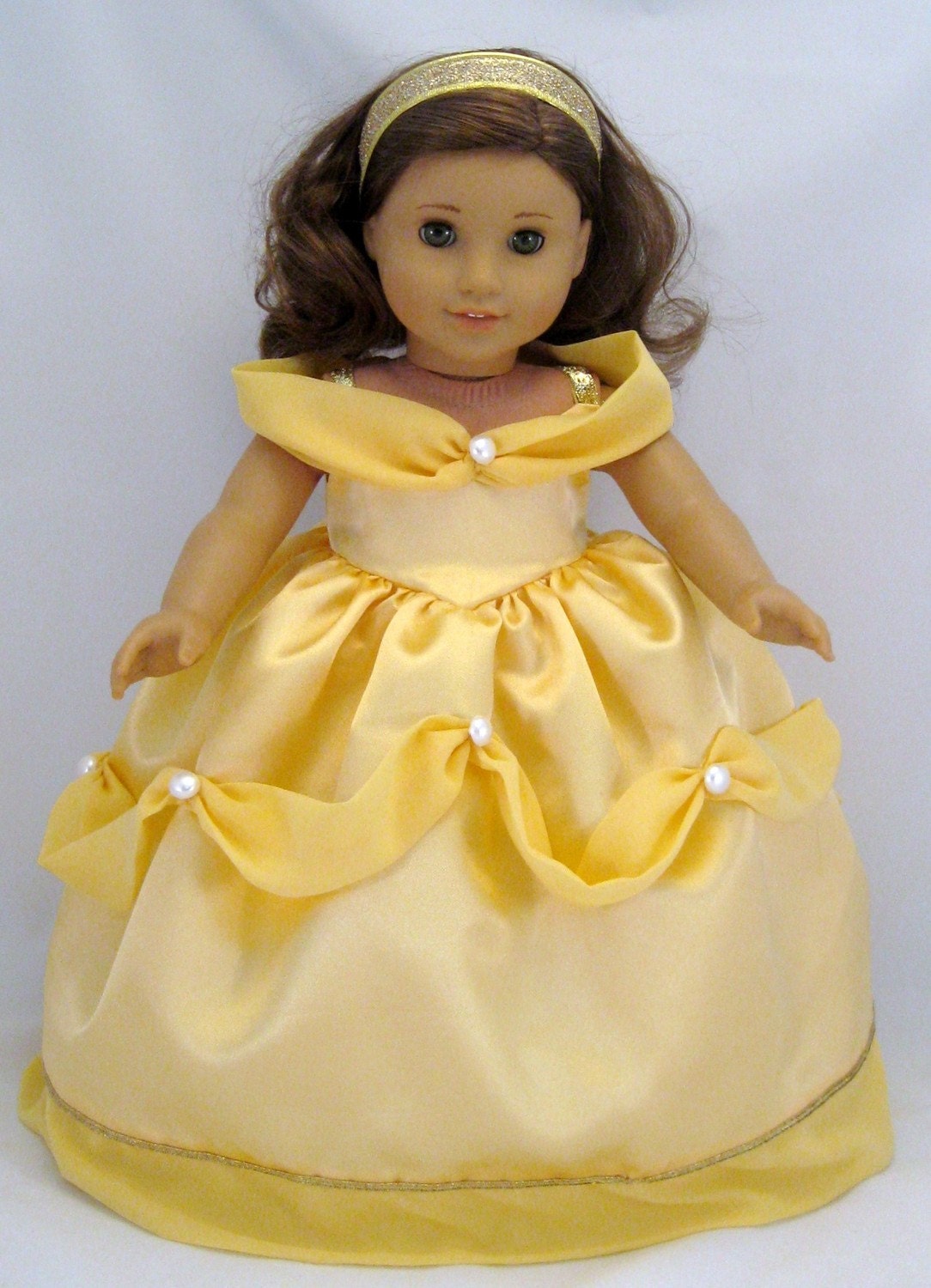 Belle Beauty and The Beast Princess Dress fits American Girl