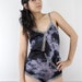 Vintage 70's Tie Dye Peek-a-Boo Lingerie Romper XS