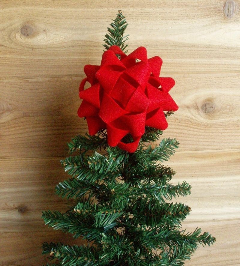 felt bow christmas tree holiday topper felt bow christmas tree holiday topper