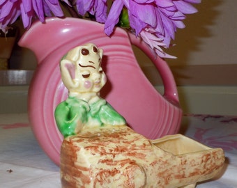 Sale Vintage 1950s Woodland Anthropomorphic Pixie - Elf Ceramic