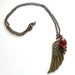 Fire Angel, Carnelian and Citrine winged necklace, sexuality, confidence, action