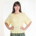 Sale - Vintage Hand Knit Sweater - Yellow Sweater - M