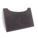 Monogrammed Dark Leather Card Holder, Business Card Case, Travel Wallet for Him, Brown Leather, Crazy Horse, Handmade on Etsy by Sakao
