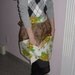 Vintage Hostess Apron~Unused~1970s~Half Apron~ Harvest Gold