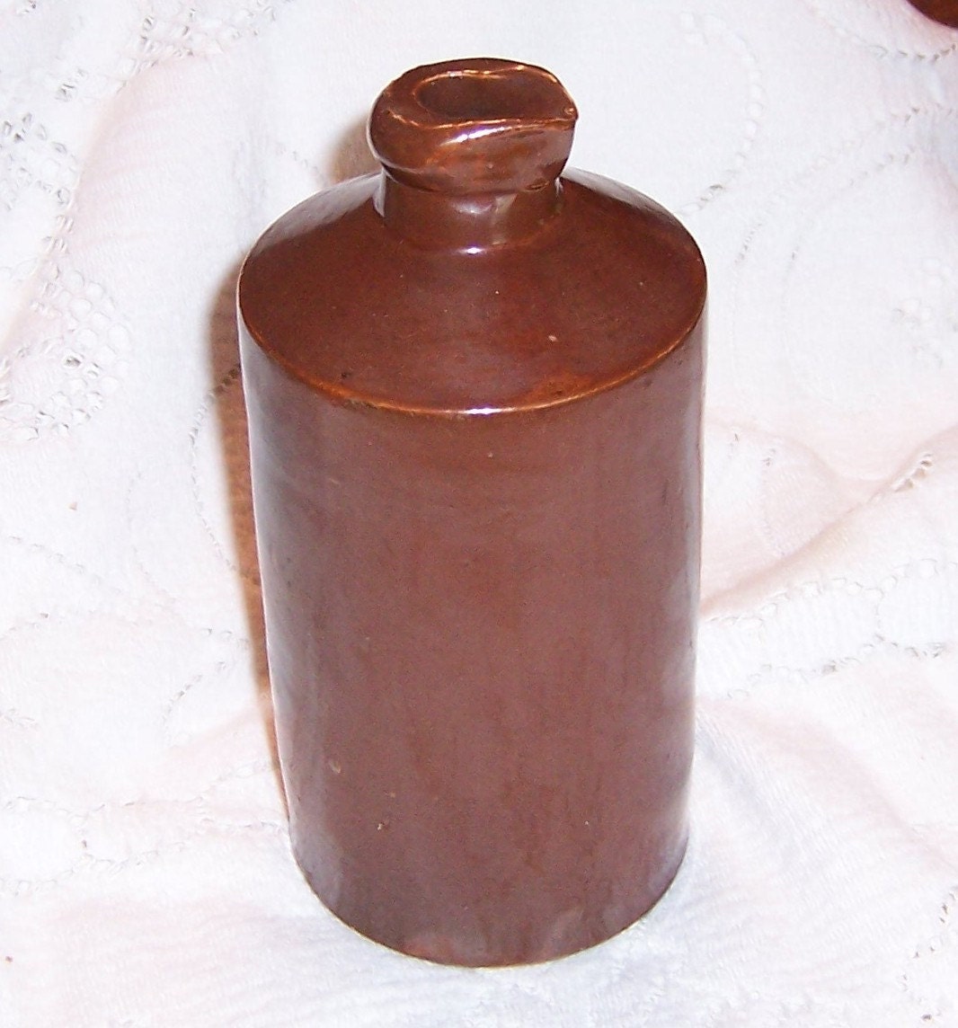 Stoneware Ink Jar/Pot Antique DOULTON LAMBETH Large
