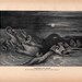 1900 SEA MONSTERS print original antique mythical animal lithograph