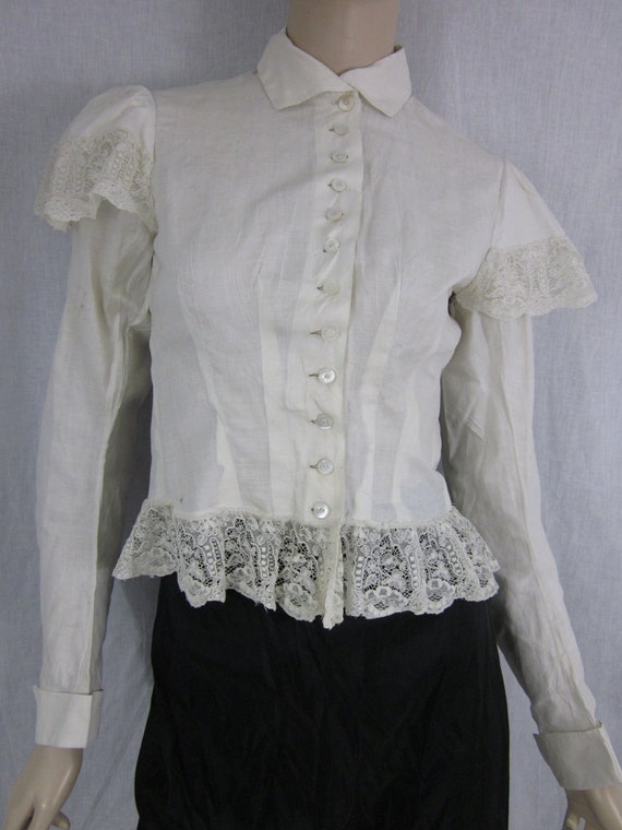 Edwardian White Lace Blouse