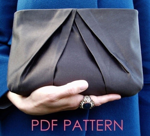 Sewing Pattern Pleated Clutch Purse Downloadable PDF